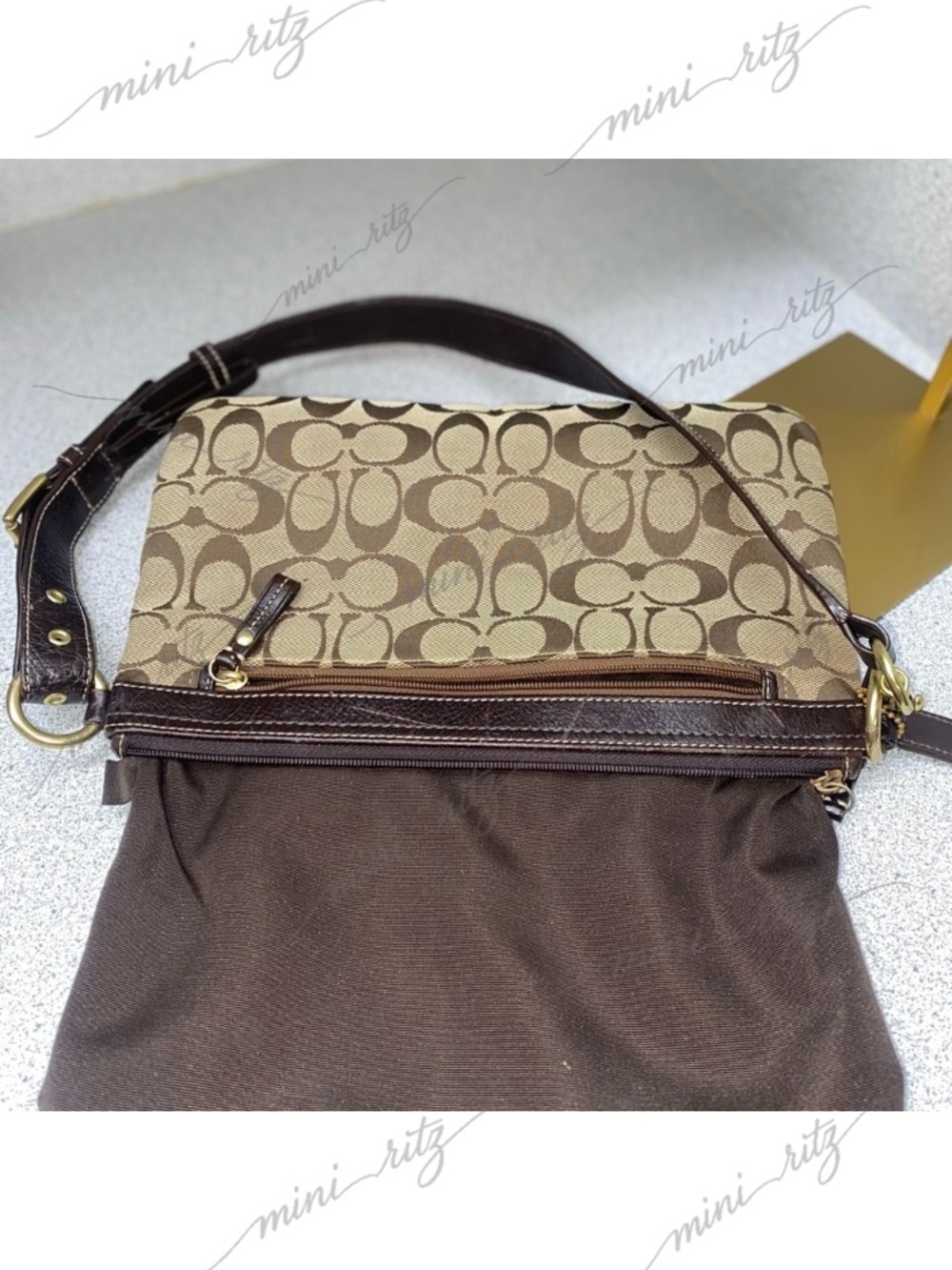 Coach Vintage Signature 2-Way Belt Khaki Bag GUC - Picture 7 of 16
